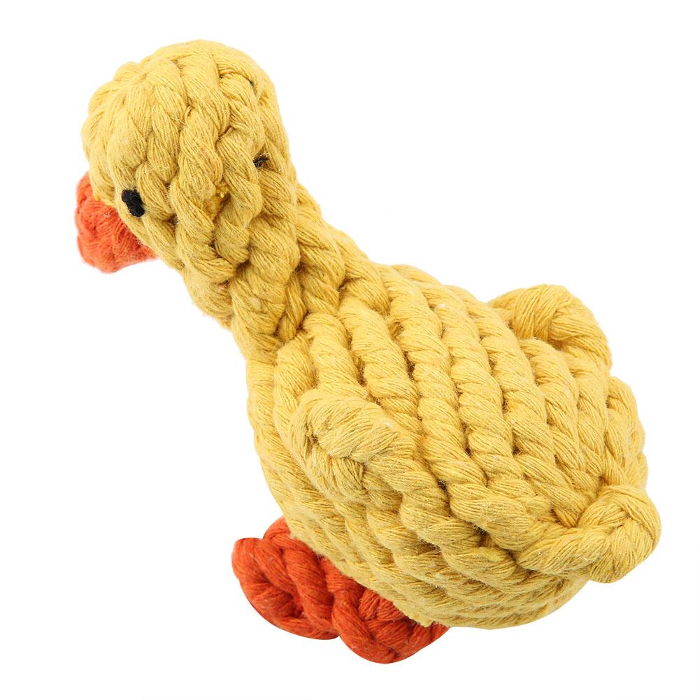 1Pc Cute Duck Shaped Dog Toy Cotton Rope Dogs Puppy Chew Fetch Toys