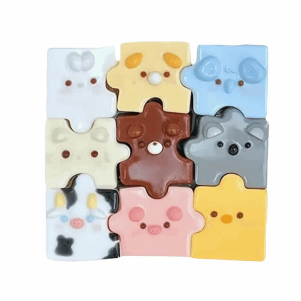 Creamy Soft Puzzle Squeeze Toys Cartoon Animals Pinch Le Toy Decompression Sensory Toy Kids Adults