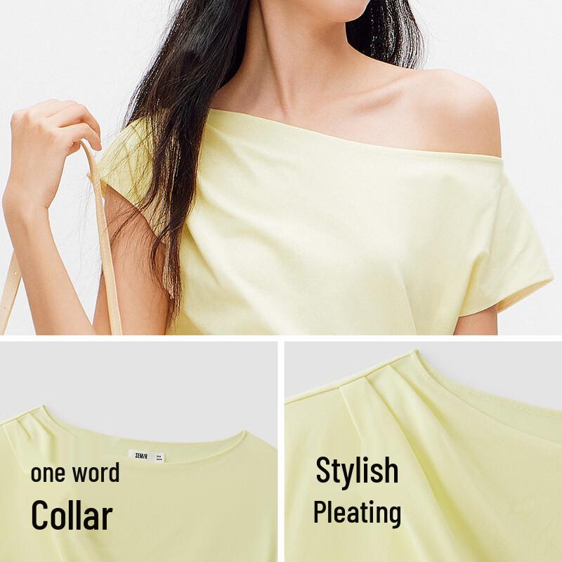 Semir Women's One-Shoulder Shirred Cooling Dress