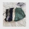 Shorts d'été amples en soie glacée pour femme, jambe large, élastiques