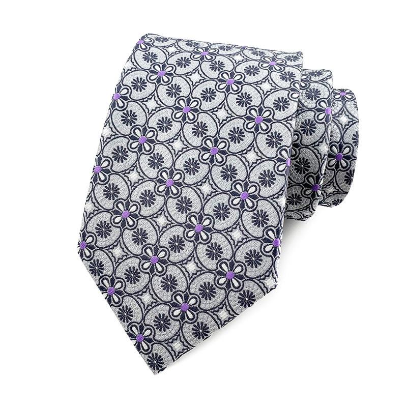 New Men's Classic Floral Dot Tie Luxury 8cm Jacquard Neck Tie Necktie For Men Business Wedding Party Daily Wear Accessory