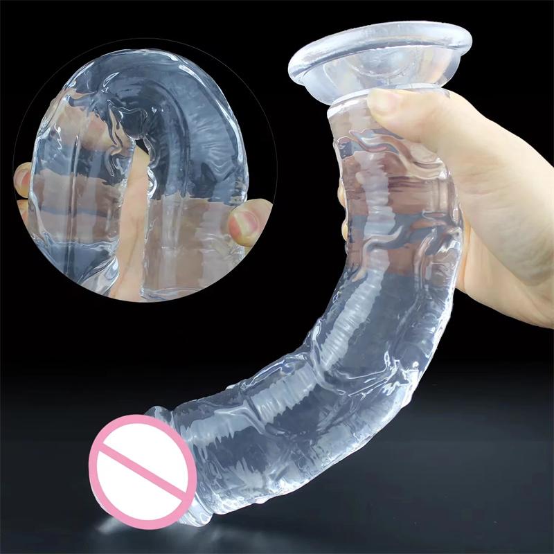 7 Size Realistic Dildo Jelly Penis Suction Cup Dildo Big Dick Female Masturbator Clitoral Stimulator Lesbian Sex Toys For Women