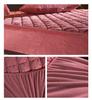 Coral FleeceThicken Quilted Mattress Cover Short Plush Quilted  Bed Fitted Sheet Queen Double Bed Cover Not Including Pillowcase
