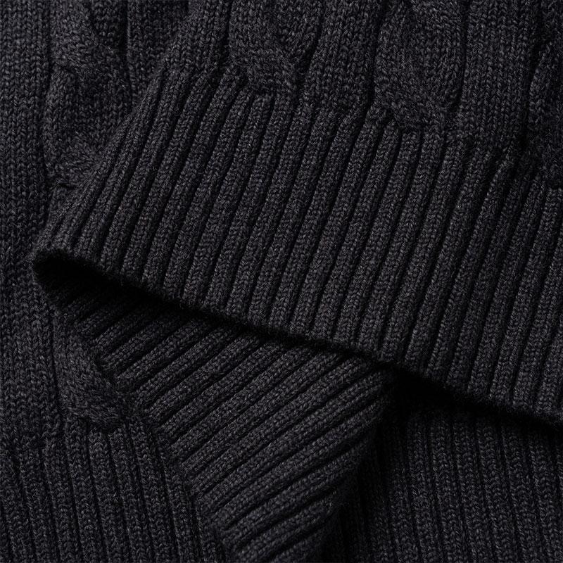 Polo Ralph Lauren FW23 Solid Logo Embroidered Cable Knit Crew Neck Long Sleeve Sweater Men sweater Gray 710918998-019