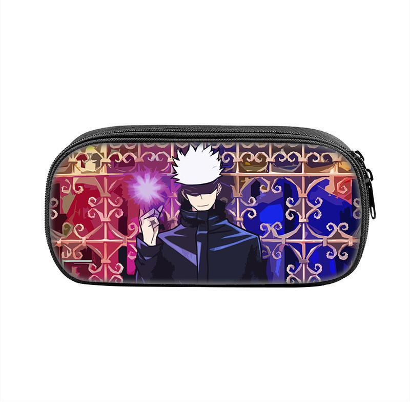 Jujutsu Kaisen Anime Character Print Student Single Layer Stationery Storage Bag For Students And Teenagers