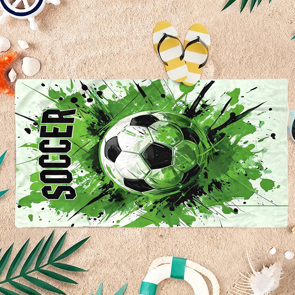 SOCCER Element Beach Towel Quick-drying Super Absorbent Suitable for Beach Vacation Pool Gym Summer Gift for Friends