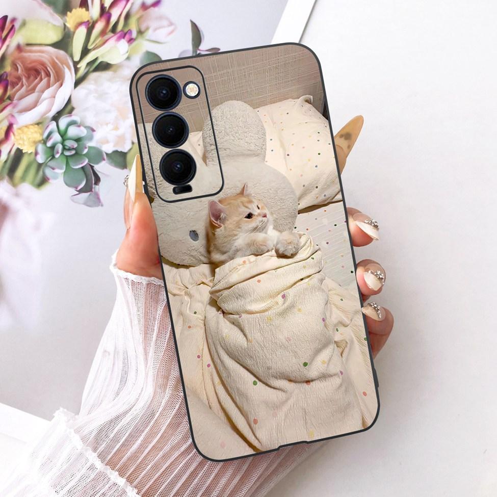 Case For Tecno Camon 18 Cover Cute Cat Fashion Butterfly Funny Painted Casing Tecno CH6 CH6n