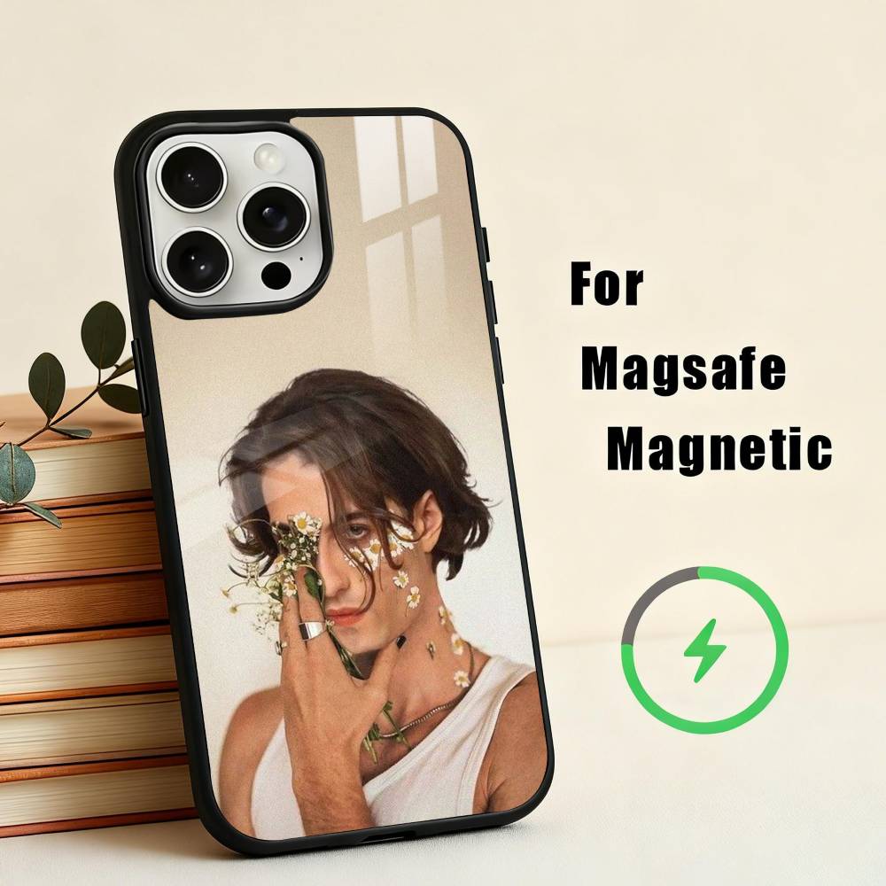 M-Maneskin-N D-Damiano David  Phone Case For iPhone17,16,15,14,13,12,11 Plus,For Magnetic Wireless Charge Cover