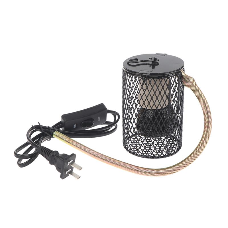 E27 Pet Heating Lamp With Anti-Scalding Lampshade For Turtle Snake Lizard Infrared Ceramic Emitter Heat Light 25/50/75/100W