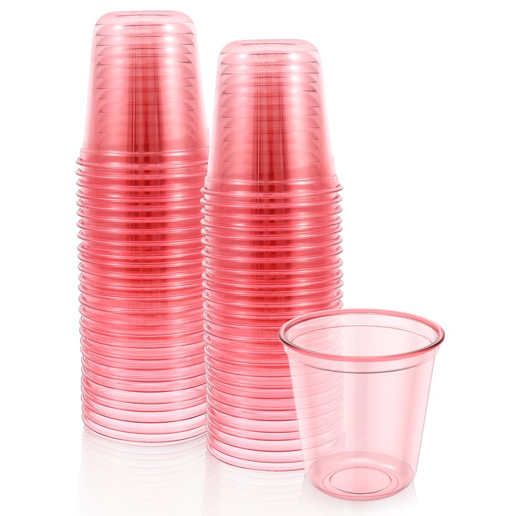 100/50Pcs Plastic Drink Cup 12oz Wine Glasses Crystal Cocktail Cups Cold Drinking Party Glasses for Wedding Party Dessert Cup
