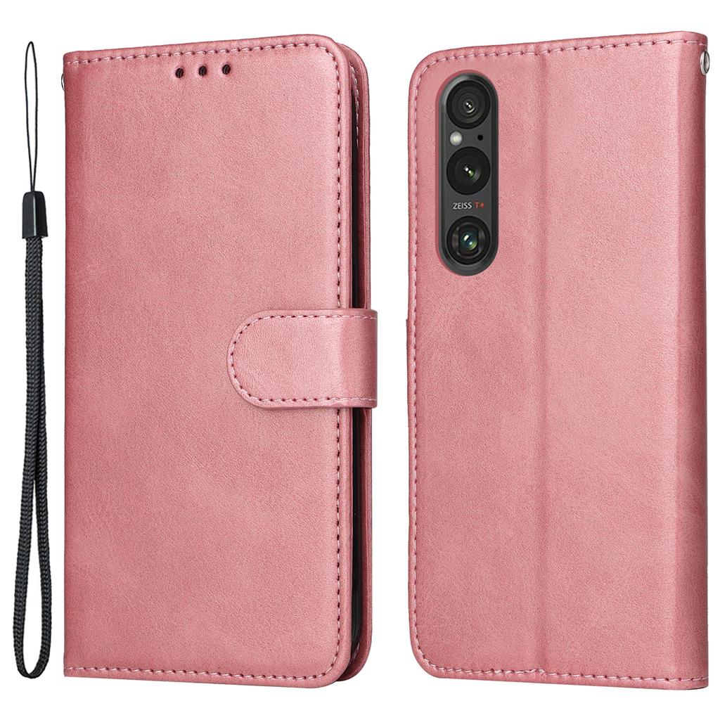 Etui na telefon Sony Xperia 1 V Skórzane z podstawką Uchwyt na karty Portfel Pokrowiec na telefon
