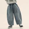 Boys Korean Style Patchwork Casual Denim Long Pants For Kids Spring Autumn