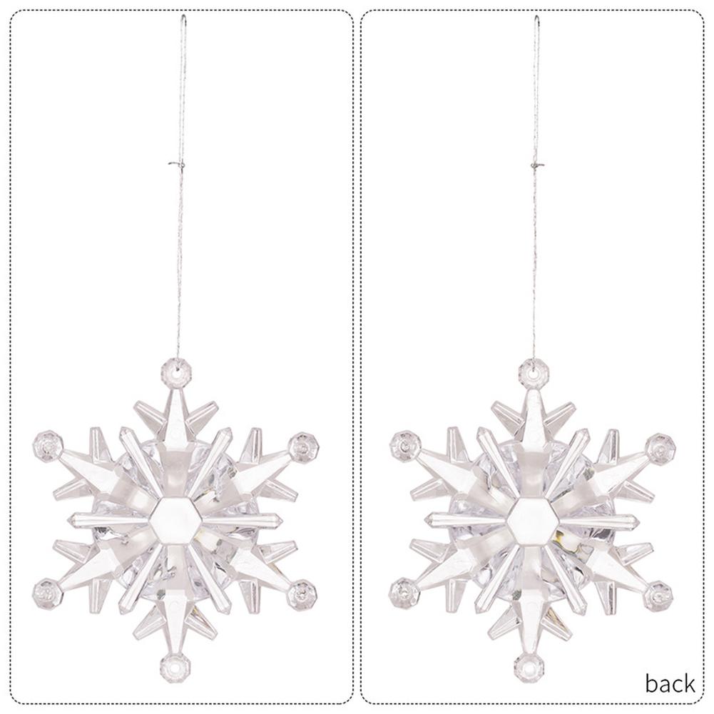 6pcs Acrylic Snowflake Pendant For Christmas Tree Decoration Transparent Snowflake Pendant Hanging Ornament For New Year Home Party