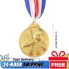 1/5/10PCS Gold Silver Bronze Award Medals 2 Inch Zinc Alloy Football Medals with Neck Ribbon for Sports Competitions Celebration