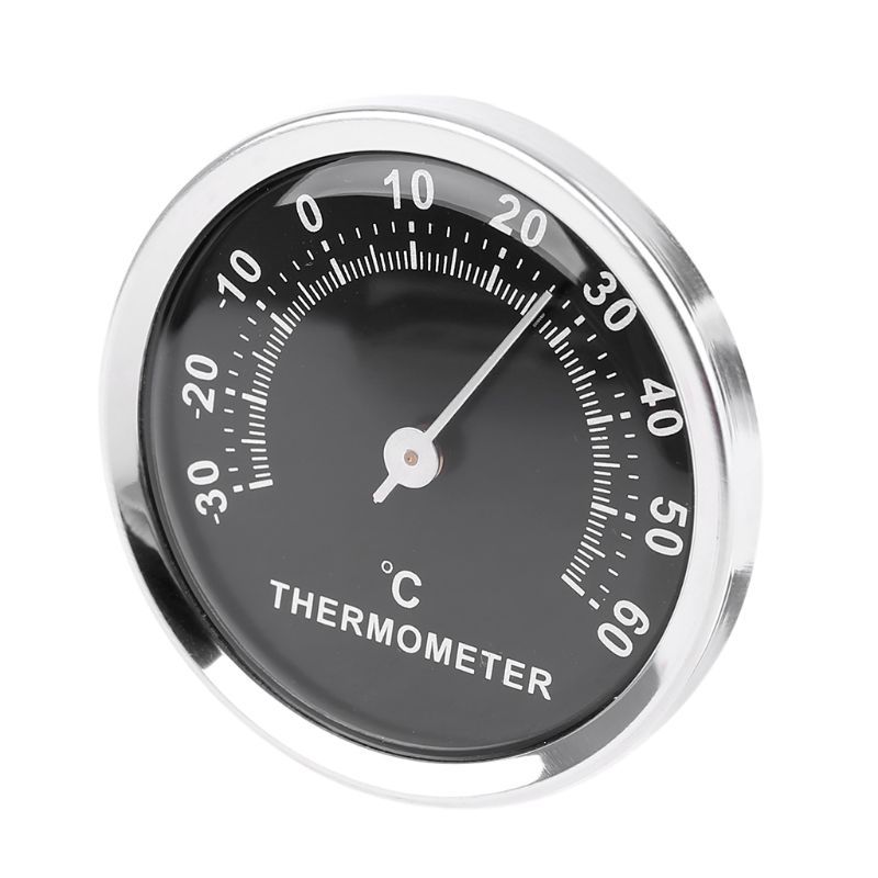 58mm Mini Car Thermometer -30~60℃ Indoor Outdoor Mechanical Thermometer with Double-sided Sticker High Accuracy 94PD