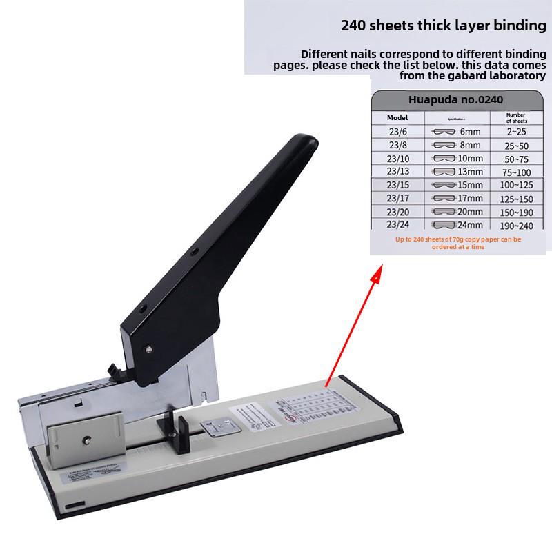 Huapuda 240 Heavy-Duty Extra Large Stapler for Students and Leather Projects