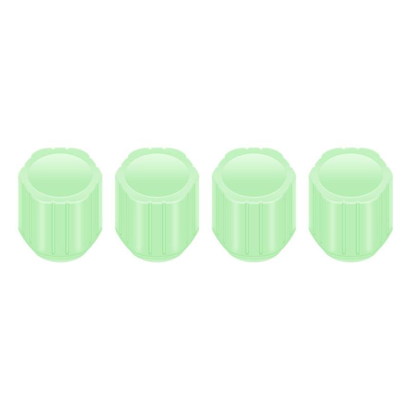 4Pcs Universal Fluorescent Car Tire Valve Caps Luminous Stem Caps ABS Dust-Proof Decorative Tires Stem Covers