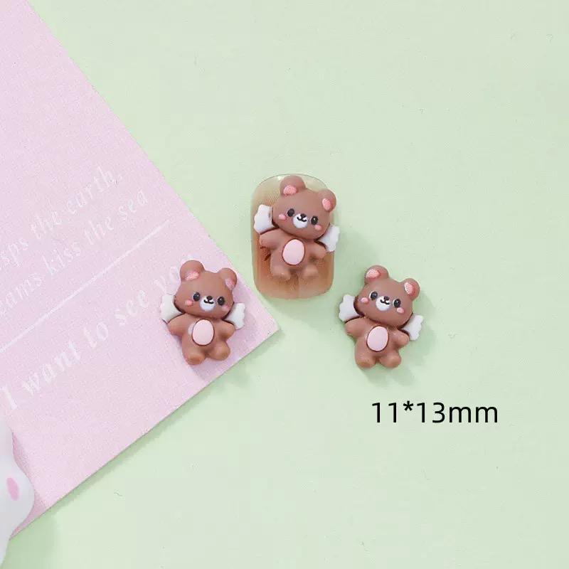 30 Pcs New Lovely Mini Kawaii Cartoon Little Grizzly Bear Resin Scrapbook Diy Jewellery Hairpin Accessories Decorate Craft A99
