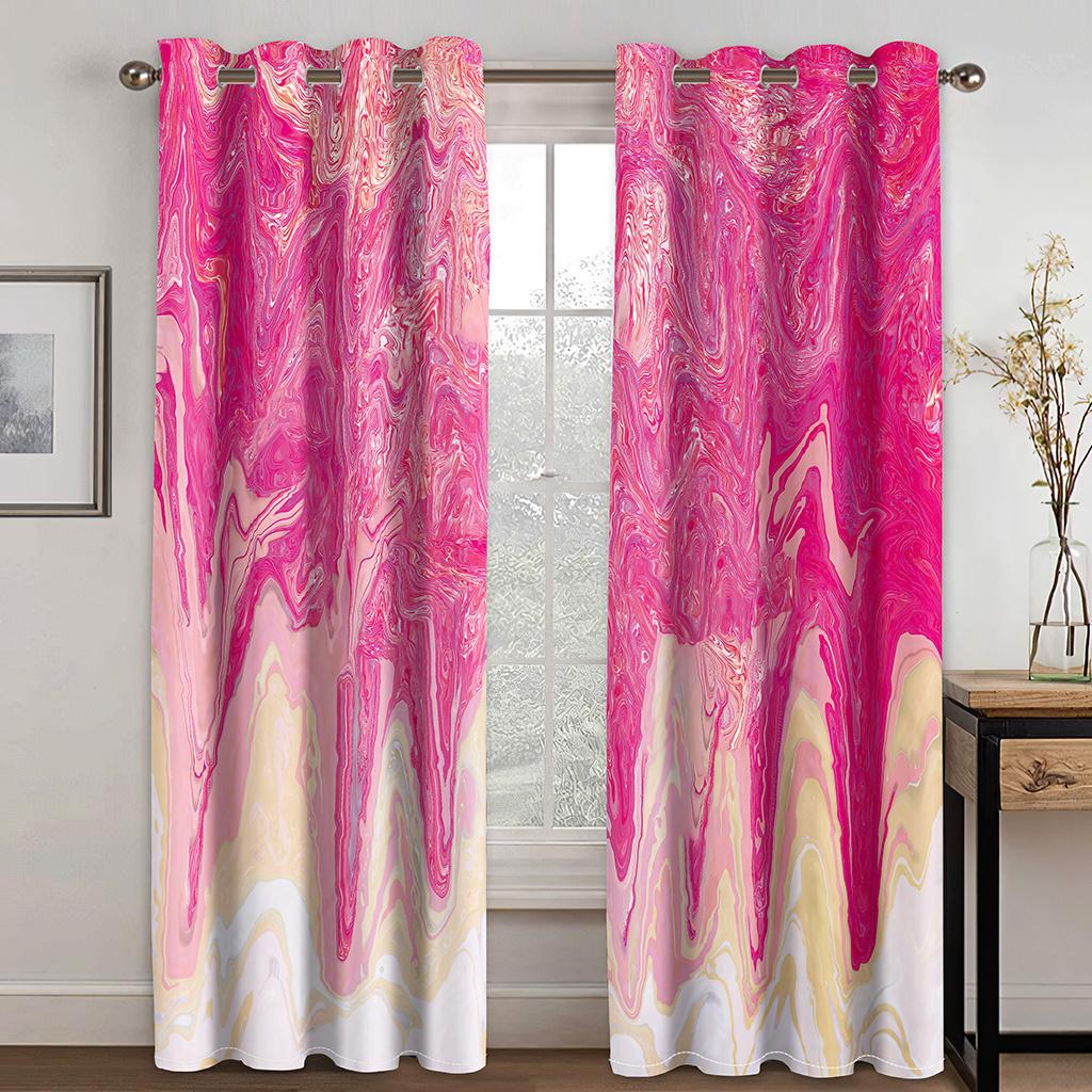 

Vibrant Water Painting Luxurious Window Panel Drapes in the Kids Bedroom Living Room Hall Treatments Kitchen Decoration Drapes Blinds W50 X H130(CM)X2&Grommet Top