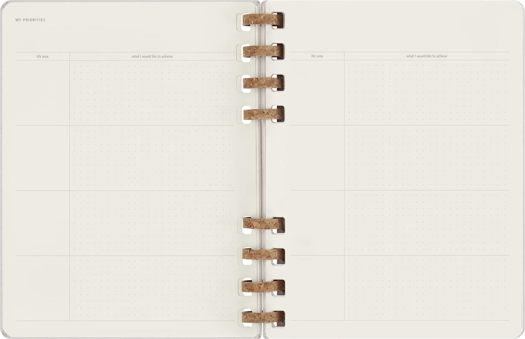 Moleskine Undated Spiral Life Planner Hardcover XL Size wide x Crushed Grape DHUNDSPD2312MWH4 (20.4cm 25.2cm long)