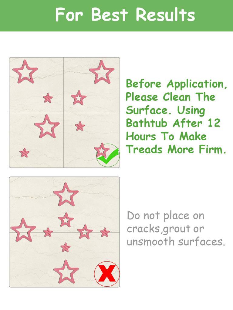 10pcs Star-Shaped Bathtub Sticker Waterproof Anti-Slip Floor Stair Tape Strips Swing Pool Floor Anti-skid Pad Stickers