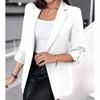 Autumn and Winter Long-sleeved Solid Color Cardigan Suit Jacket Women
