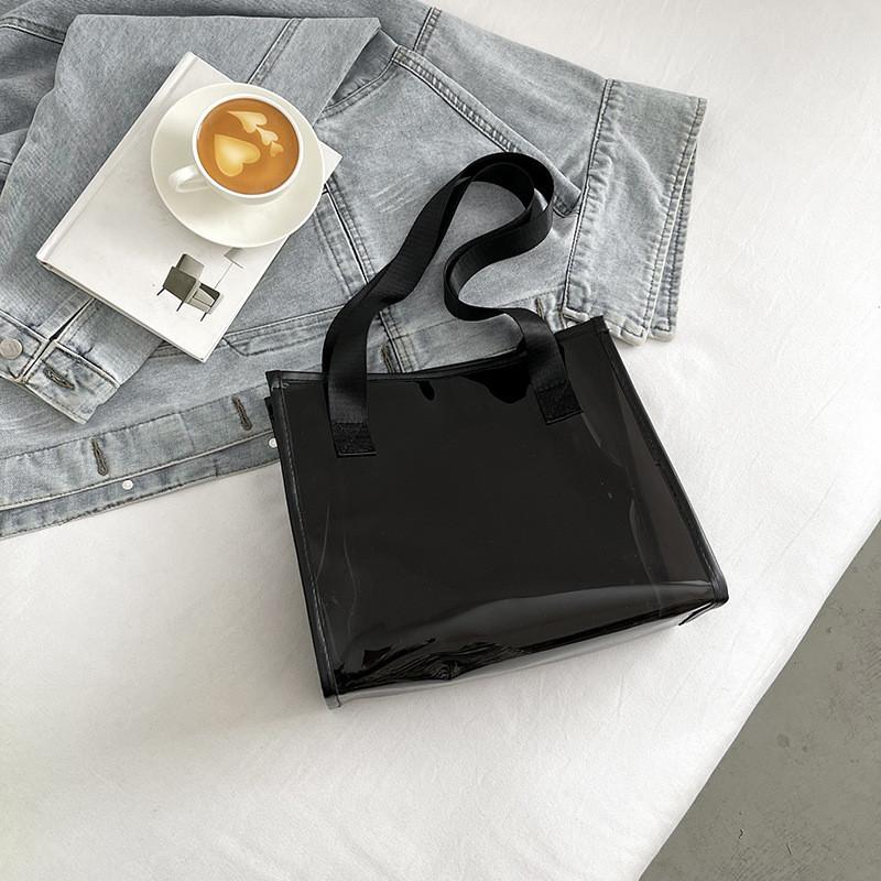 Fashionable Street Style Pvc Tote Bag 2023 Summer Trendy Women's Handbag