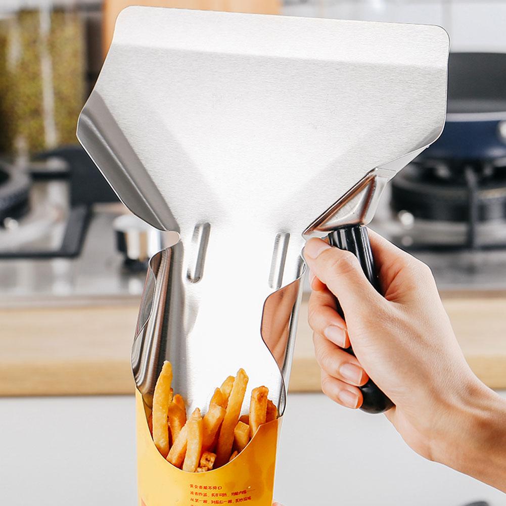 Stainless Steel Food Popcorn Chips Scoop with Handle for Commercial Restaurant UseSingle Handle