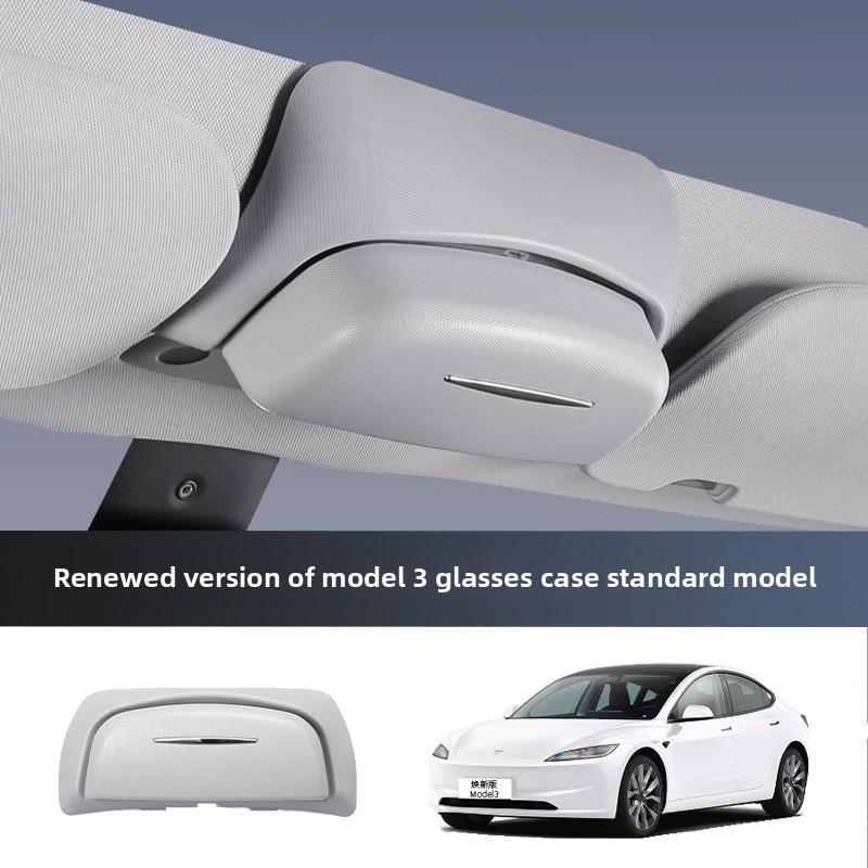 Car Glasses Box for Tesla Model 3 Y And 3+ Original Design Sunglass Sun Visor Clip Card Storage Modely New Model3+ Highland 2025