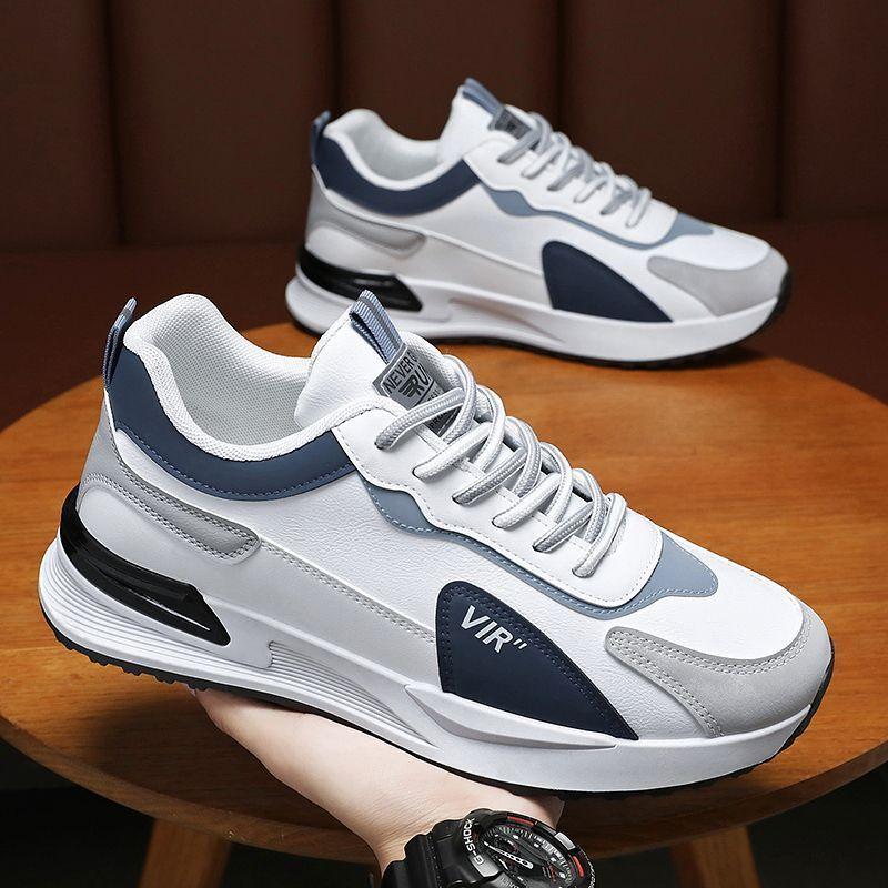 Leather% Straight Hair New Men's Shoes Casual Shoes Running Versatile Sneakers Men's