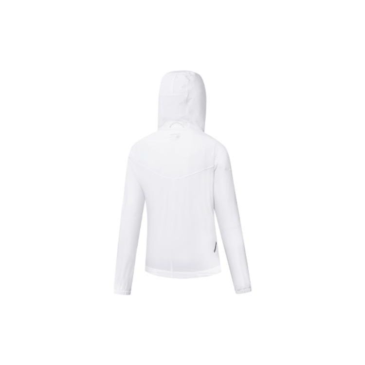SAUCONY Solid Color Logo Hooded Long Sleeve Jacket Women Jackets White SC1239115-4