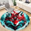 1PC Wolf Forest Office Round Area Rug, Indoor Mat Suitable ForOffice, Under Office Chairs Bedroom Living Room Home Decor, Room Deco f048