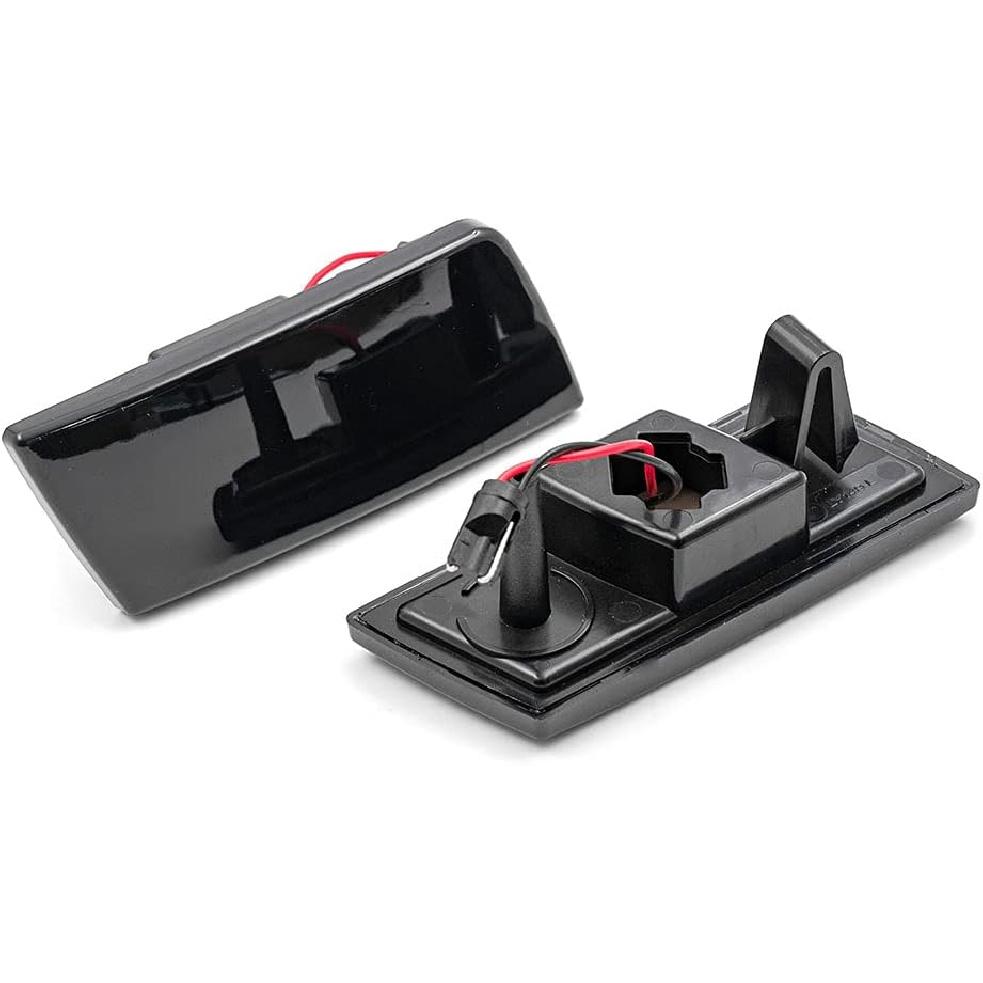 2Pcs White Full LED Side Marker Lights for Chrysler 300 2005-2014 Front Bumper Sidemarker Lamp Driving Running Light Smoked Lens