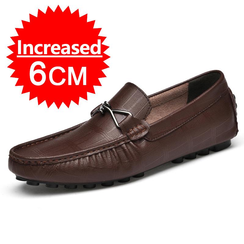 Mode Neue Sommer Herren Innenerhöhungsschuhe Leder Freizeit Business Schuhe Unsichtbare Höhenerhöhungsschuhe Sport Elevator 6CM