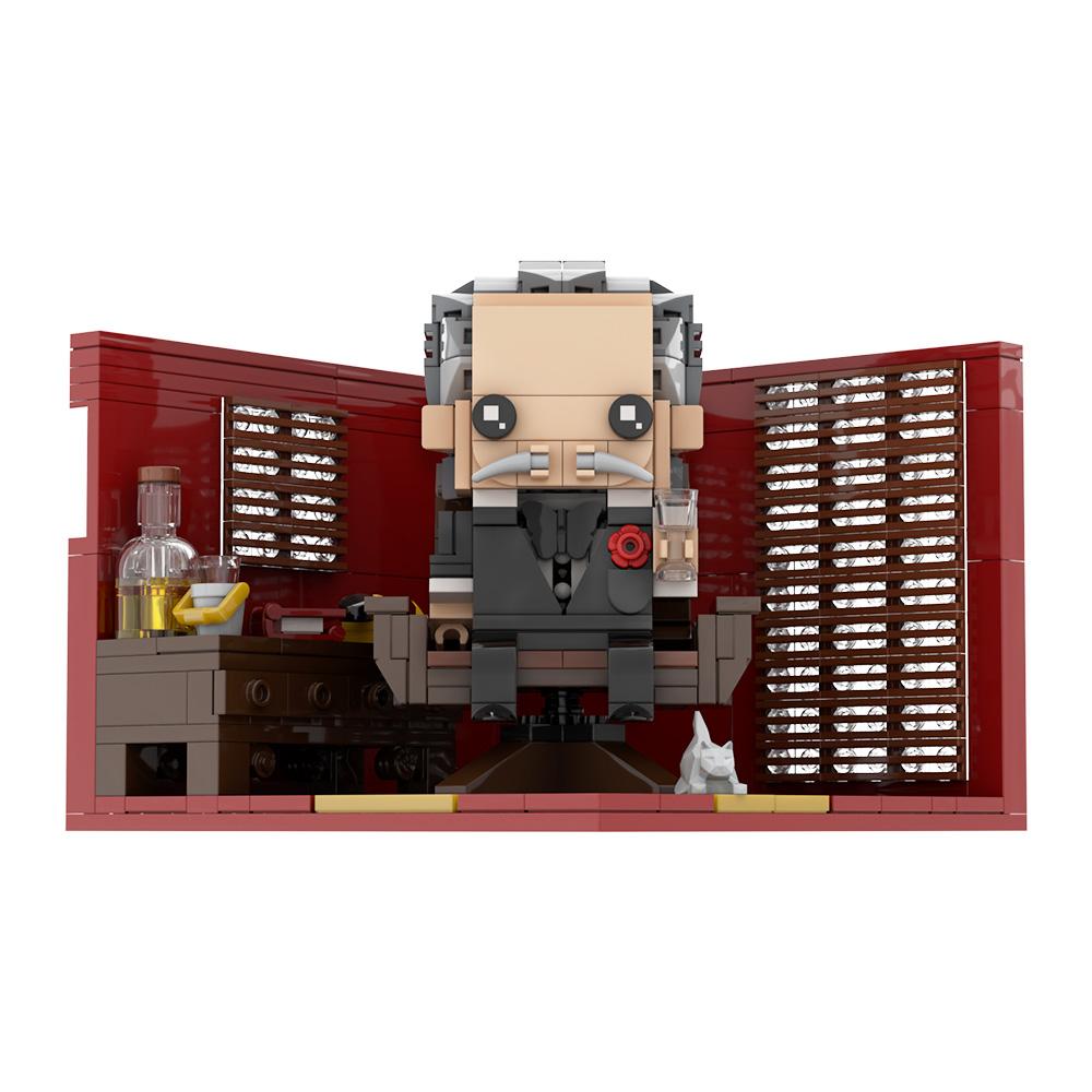 Gobricks MOC Padrino Vito Andolini Corleone Brickheadz Blocchi da Costruzione Figura Anime Blocchi Giocattoli Regalo