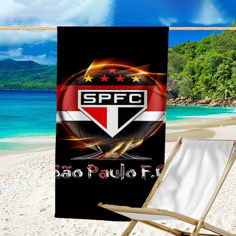 Pau-lo Fc Emblem Printed Beach Towel, Super Soft Microfiber, Perfect Gift Birthday, for Pool, Beach, Travel, for Family and Friends