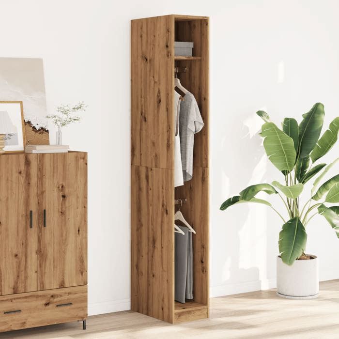 VidaXL Garde-robe chêne artisanal 30x50x200 cm bois d'ingénierie 3307782