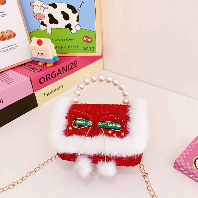 Red Ruffled Fun Bow Purse For Girls With Cozy Polyester Interior And Playful Appeal For Any Occasion