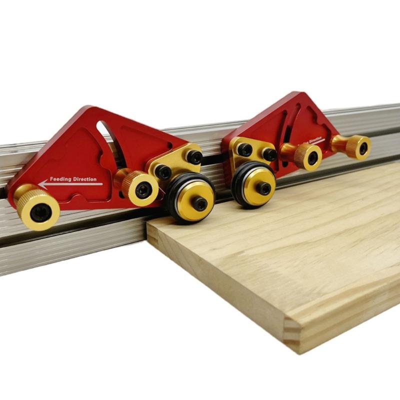 Double Wheel Woodworking Feed Systems Customizable Slider Configuration for Various Thickness