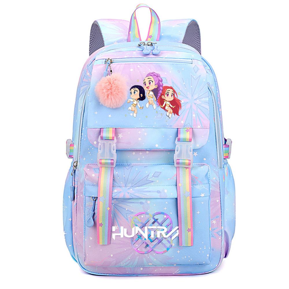 K-Pop Dämonenjäger Bedruckter Wasserdichter Rucksack mit Großer Kapazität Teenger Schüler Mädchen Junge Schultasche Buchtasche Damen Große Kapazität Reisetasche Geschenk
