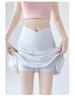 Women's Blue Yoga Tennis Skirt with Anti-Exposure Quick-Dry Shorts for Dance, Fitness, and Running 2026.