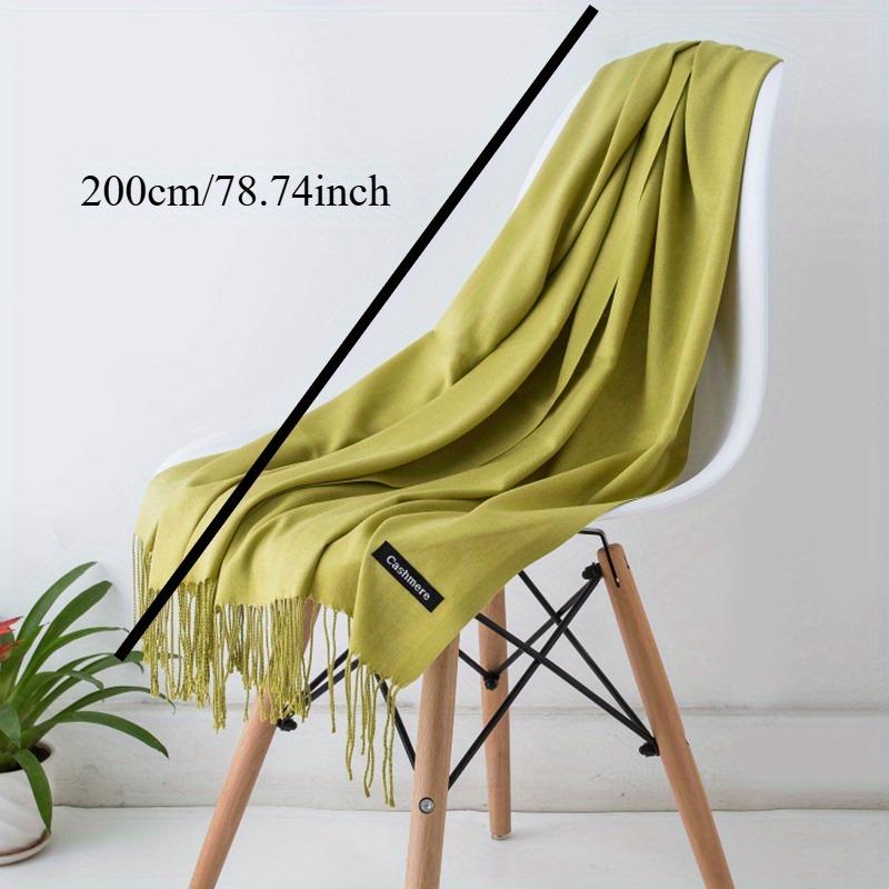 Desgine Brand Solid Women Cashmere Scarf Autumn Winter Warm Shawls Wraps Men's Pashmina Tassels Scarves Female