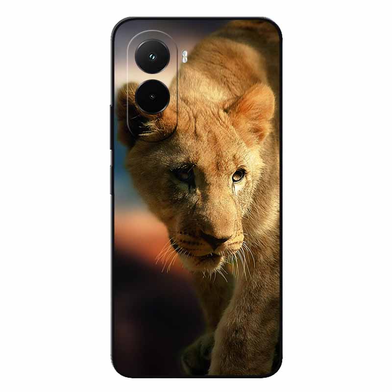 Soft Case For Xiaomi Poco M7 4G Cartoon Back Cover For PocoM7 M7 Silicone Bumper Protective Shockproof Capa Pocom7 4G Lion Coque