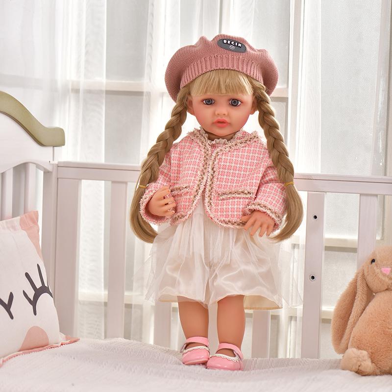 55Cm Soft Rubber Simulation Rebirth Doll Russian Conversation Vinyl Doll Children's Doll Toy