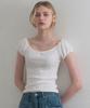 HAINT Sophie 2Way Shirring Top_3Col Ivory,Light Blue,Red