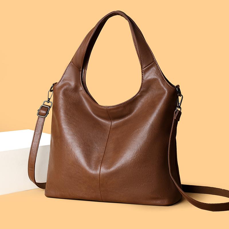 Vintage Women's Tote Bag Large Capacity Shoulder Crossbody Bag Commuter Underarm Bag