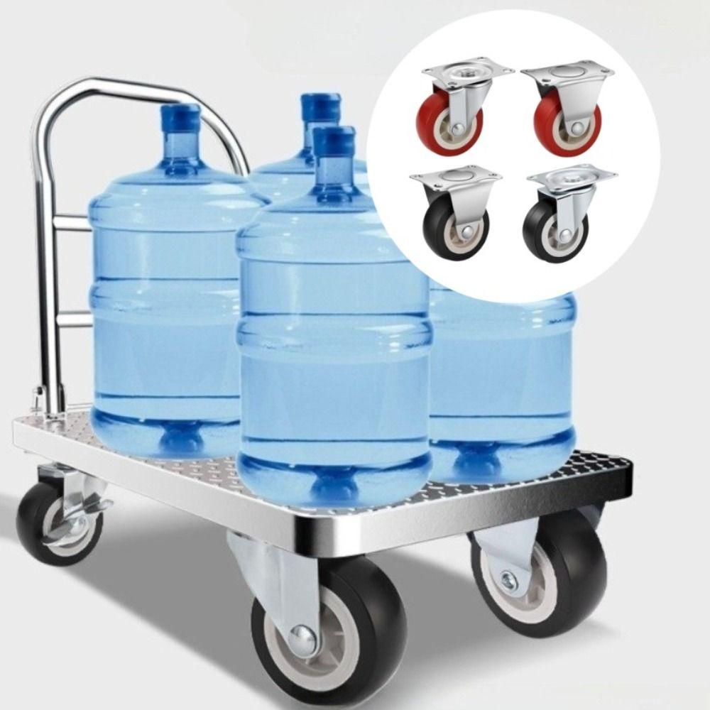 4pcs Quality 1.5 inches Wheel Caster Heavy Duty Wear Resistant Rotating Wheels PVC Rubber No Noise Universal Wheels Furniture