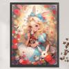 Full Embroidery cotton Thread 11CT Sweet Bunny Girl Cross Stitch Kit 50x65cm