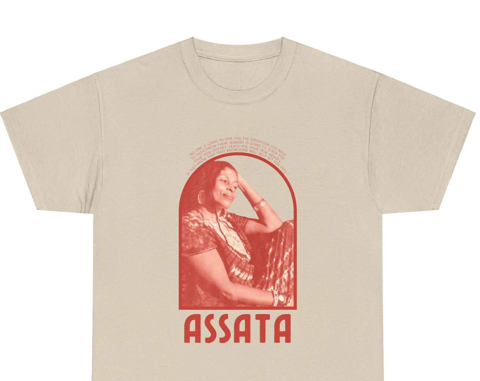 ASSATA revolution tshirt red quote communist anarchist socialist Black liberation army Black panther party decolonization tee t-shirt women S