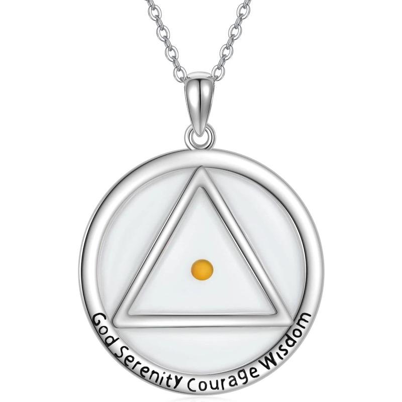 Simple Minimalist Stainless Steel Geometric Pendant Necklace For Women